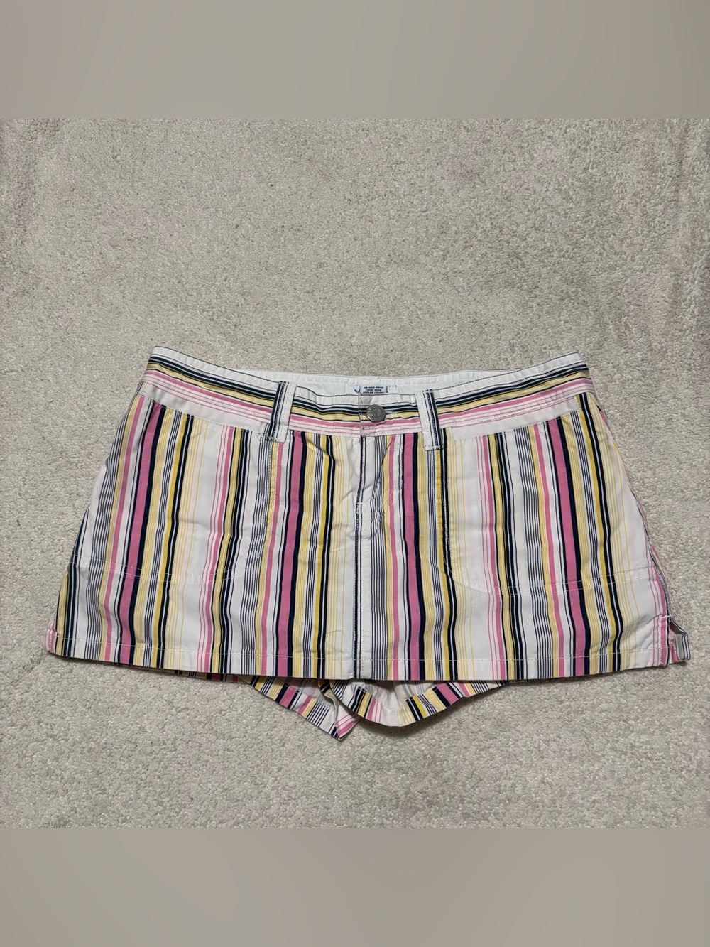 Abercrombie & Fitch Multi-Striped Mini Skort Y2K size 2